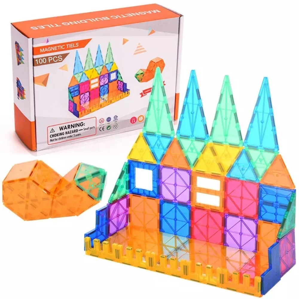 Set creativo de bloques magnéticos - 100 piezas