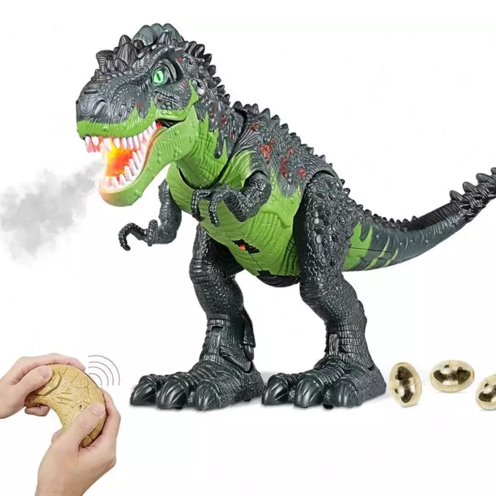 Dinosaurio robot que escupe fuego