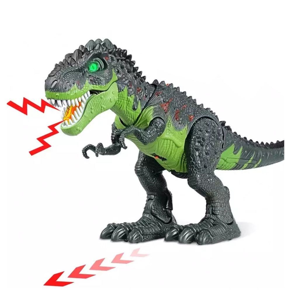 Dinosaurio robot que escupe fuego