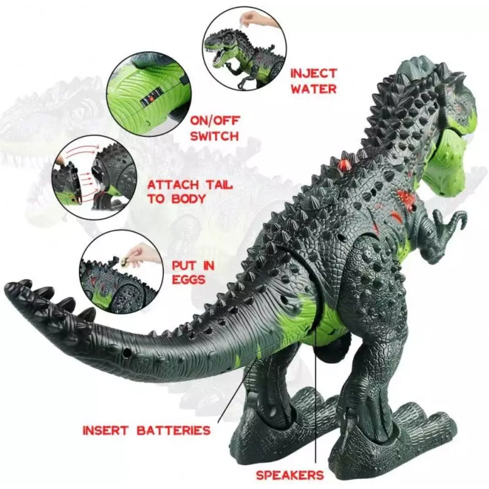 Dinosaurio robot que escupe fuego