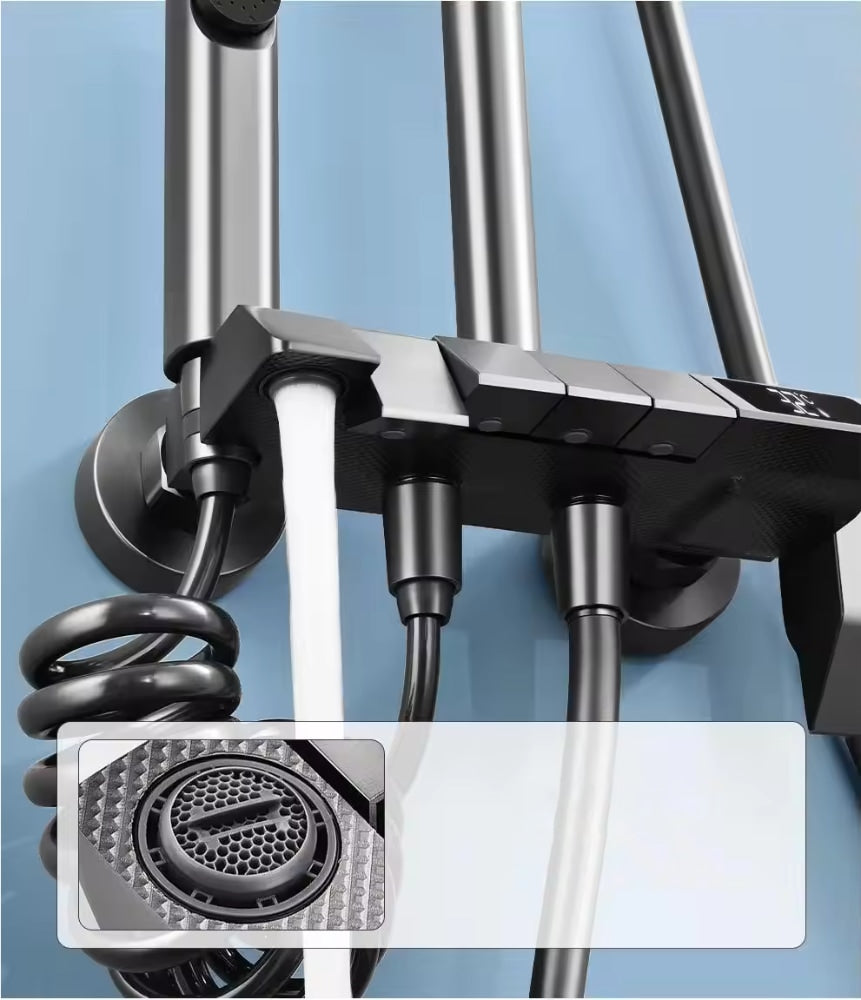 Juego de ducha con pantalla digital 4 en 1