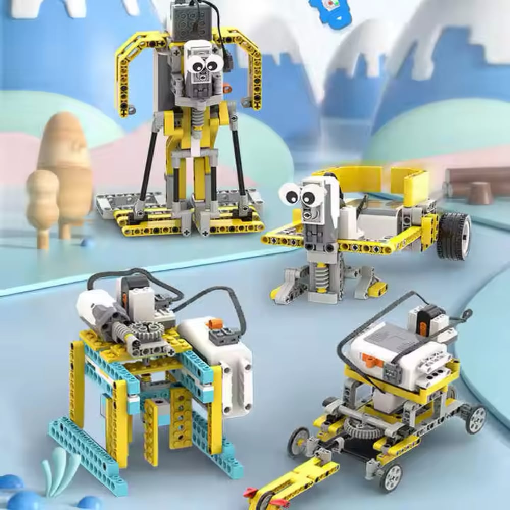 Set robótico para futuros ingenieros 50 en 1 - Set inteligente DIY de bloques con 606 piezas y control remoto