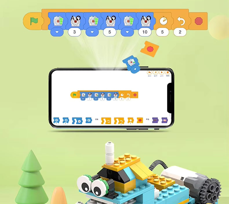 Set robótico para futuros ingenieros 50 en 1 - Set inteligente DIY de bloques con 606 piezas y control remoto