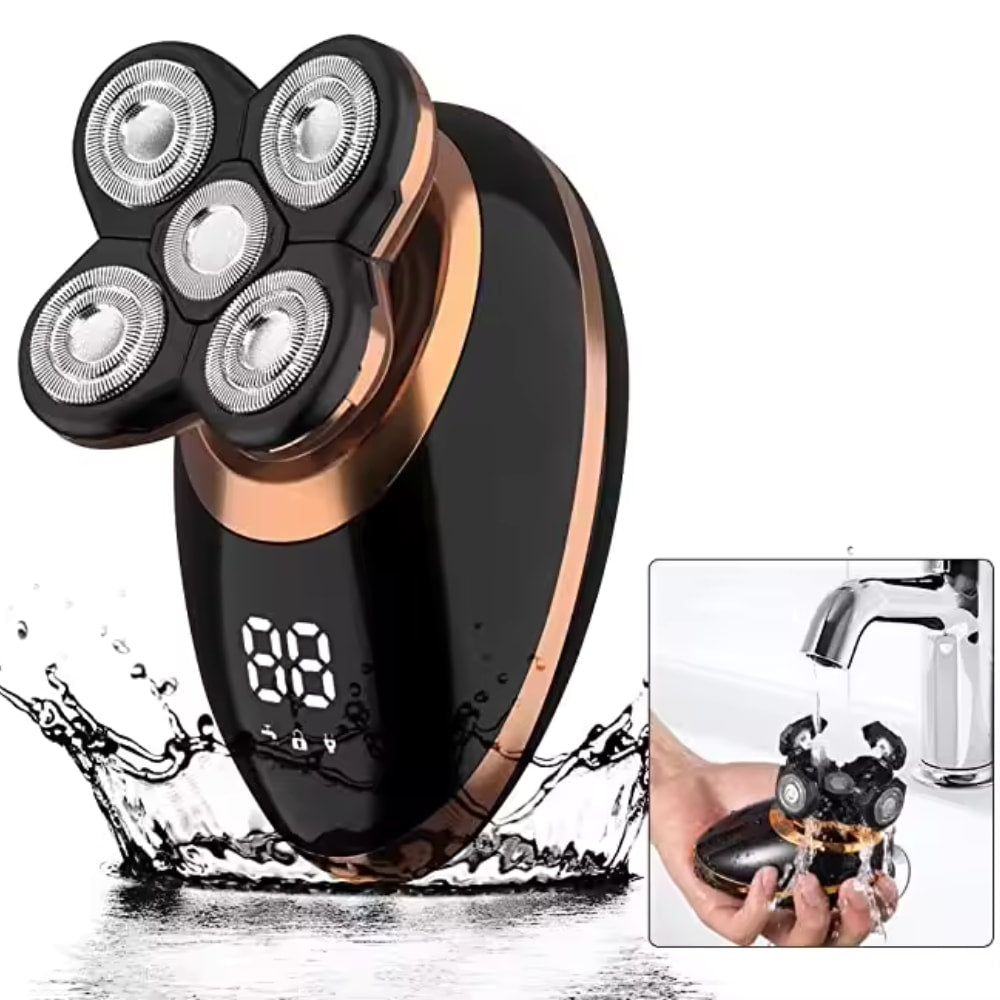 Afeitadora y recortadora inalámbrica e impermeable para hombres 5 en 1
