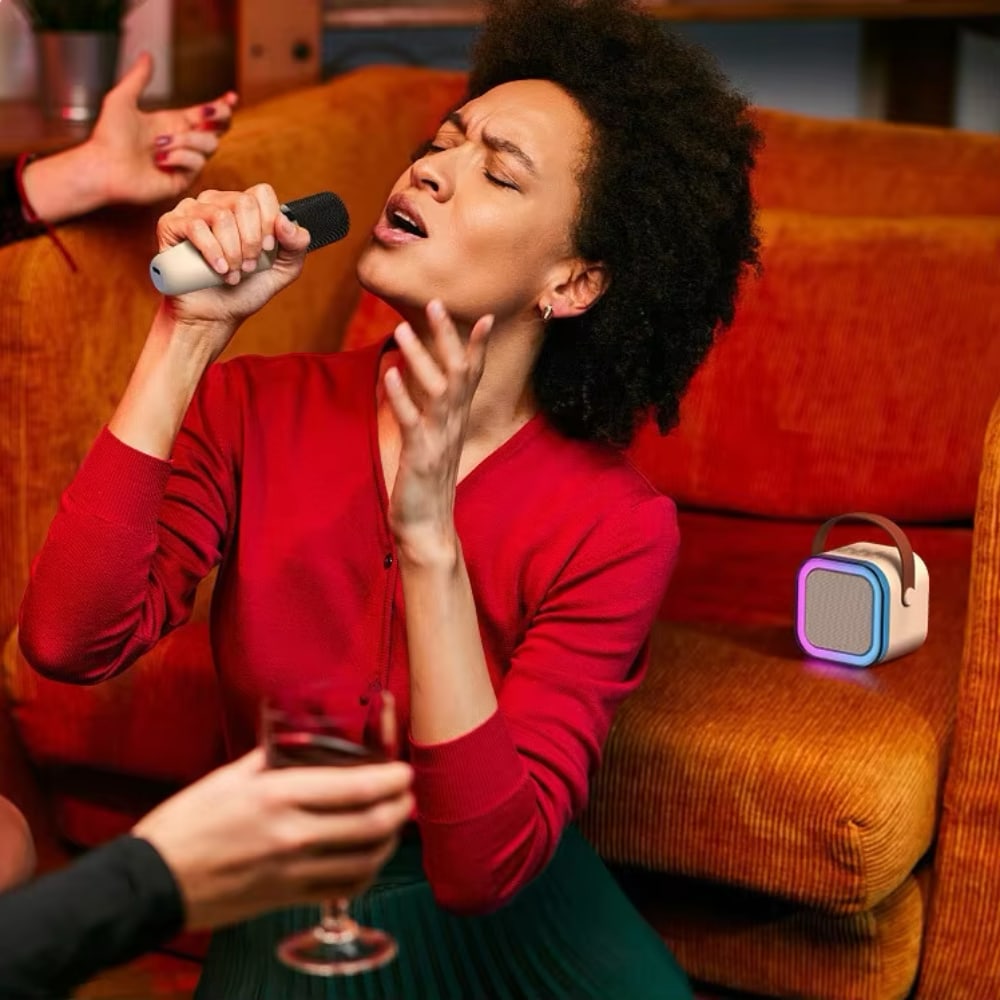 Set de karaoke para niños, altavoz + 2 micrófonos