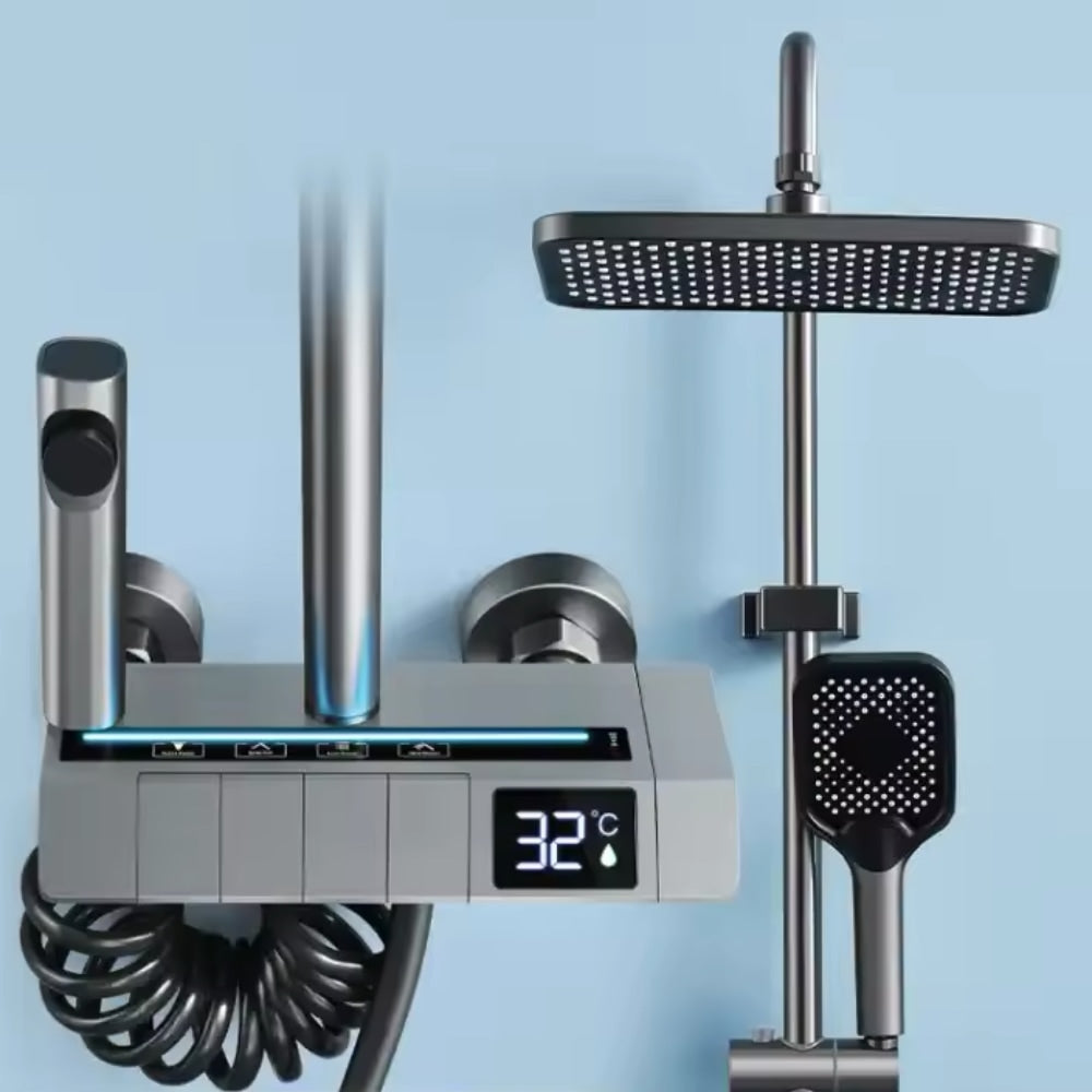 Juego de ducha con pantalla digital 4 en 1