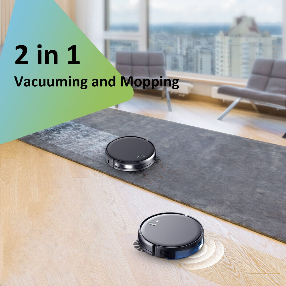 Aspiradora y fregadora robótica con base de carga