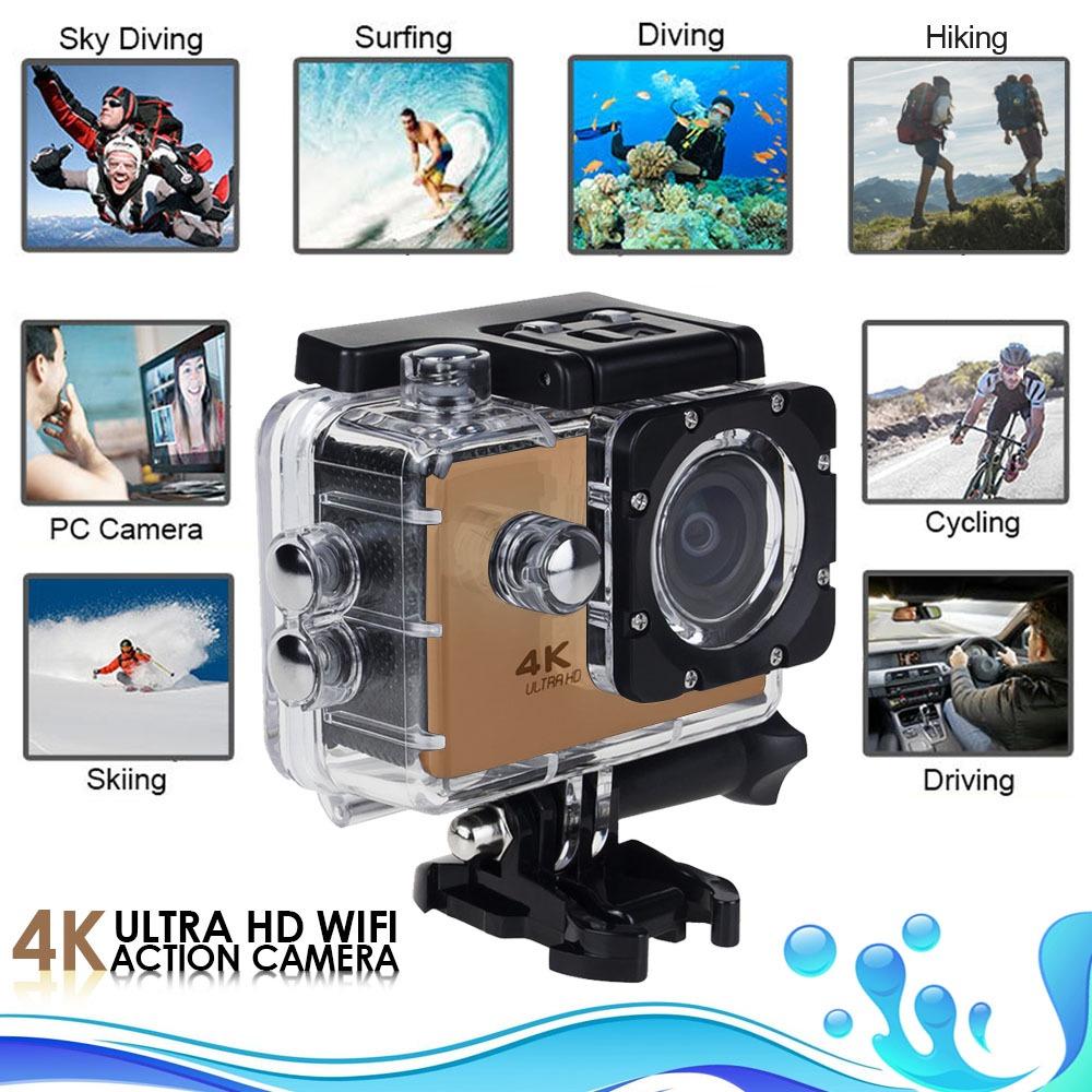 Cámara de acción 4K Ultra HD, resistente al agua, WiFi
