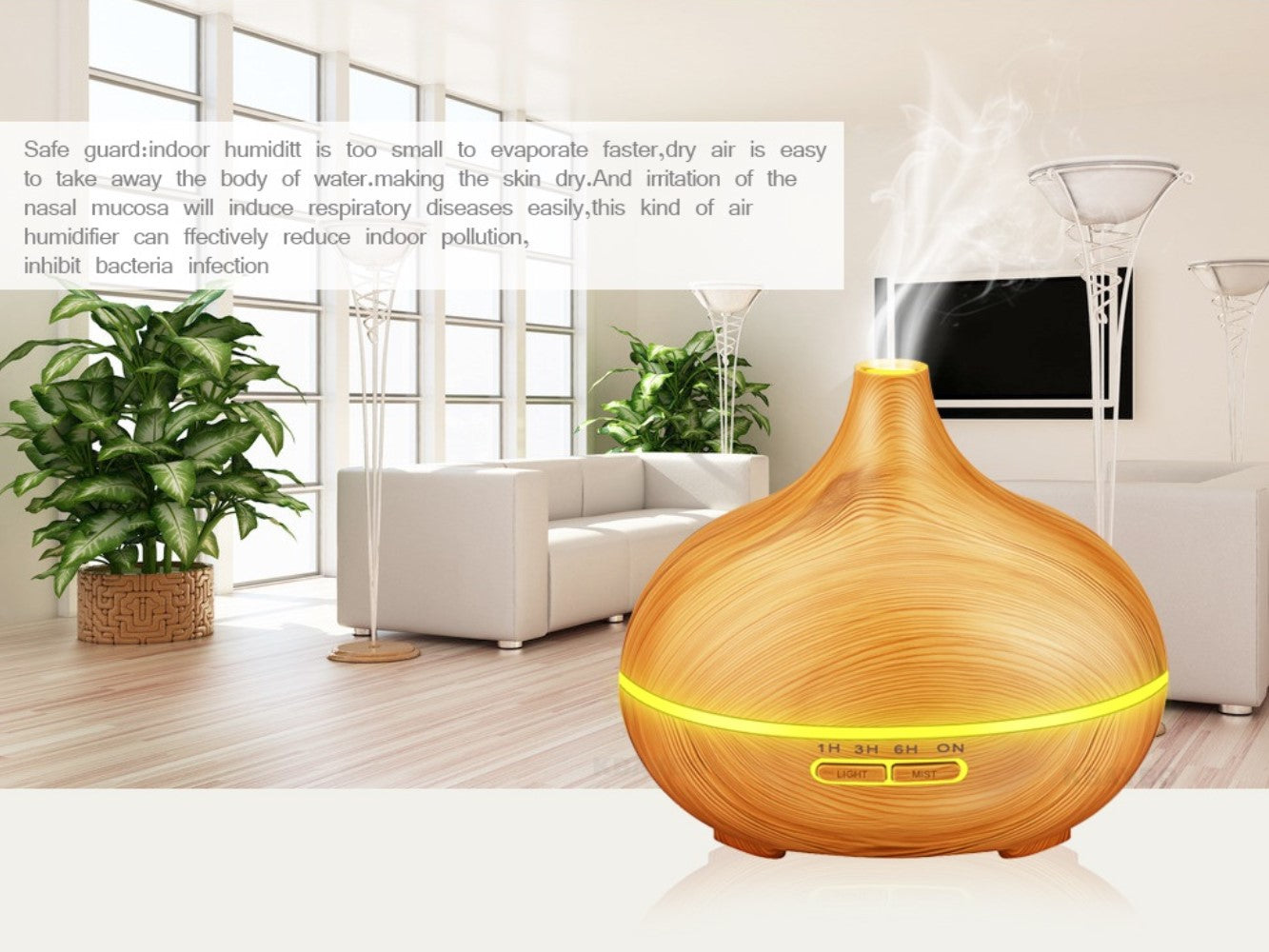 Humidificador de aire aromático 500ml - Difusor