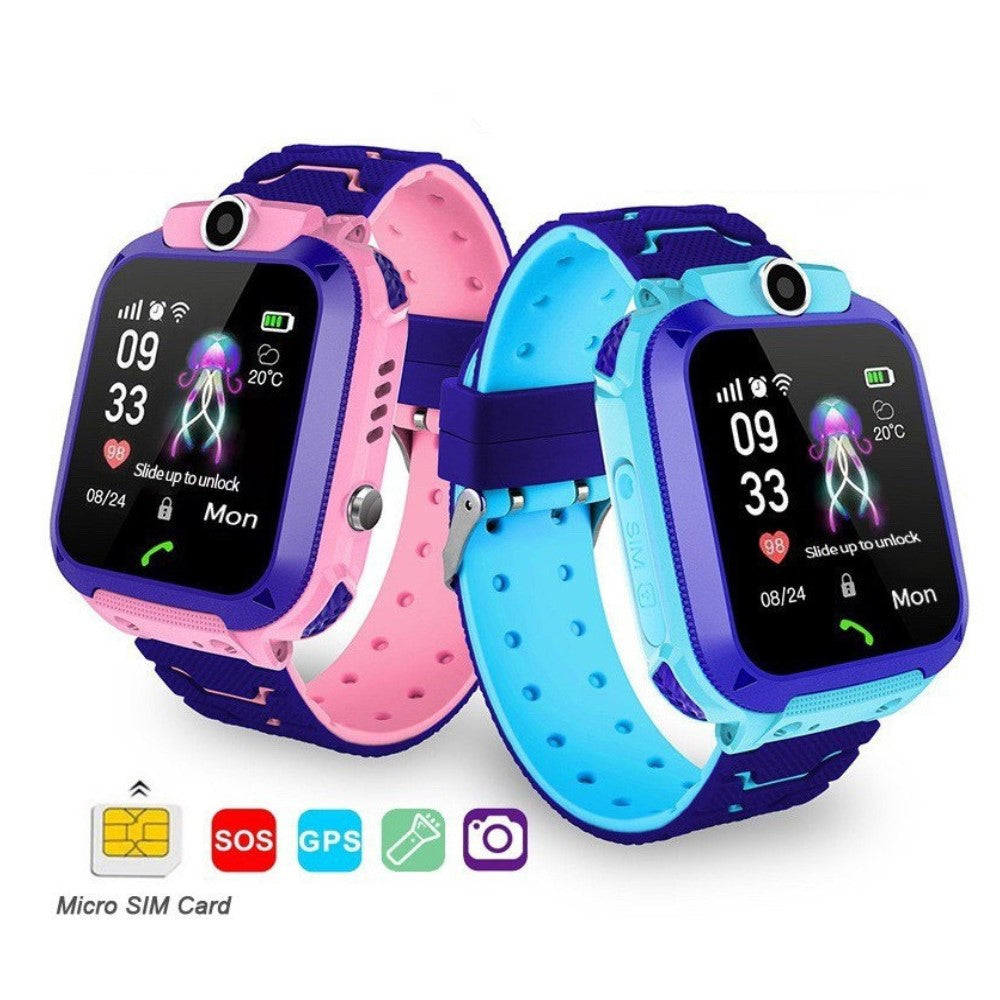 Reloj inteligente para niños con cámara, resistente al agua, seguimiento GPS y llamadas, botón SOS