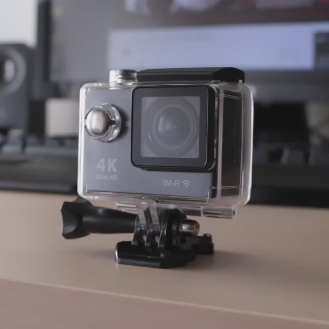 Cámara de acción 4K Ultra HD, resistente al agua, WiFi