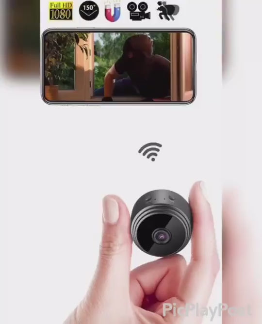 Mini cámara de vigilancia, monitoreo en vivo, WiFi, grabación diurna y nocturna
